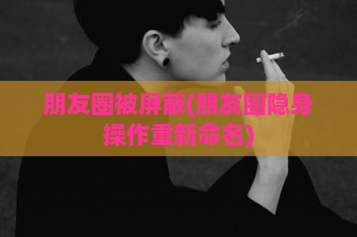 朋友圈被屏蔽(朋友圈隐身操作重新命名)  第1张