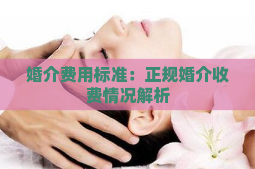 婚介费用标准：正规婚介收费情况解析  第1张